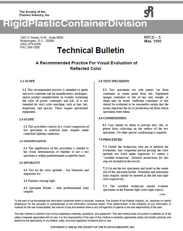 Recommended Practice: Visual Evaluation of Reflected Color