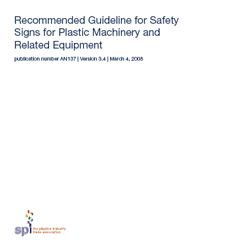 Recommended Guideline for Safety Signs for Plastic Machinery