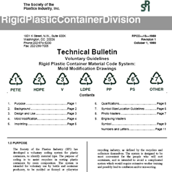 Voluntary Guidelines: Rigid Plastic Container Material Code