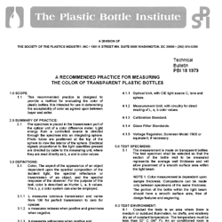 Practice for Measuring the Color of Transparent Bottles