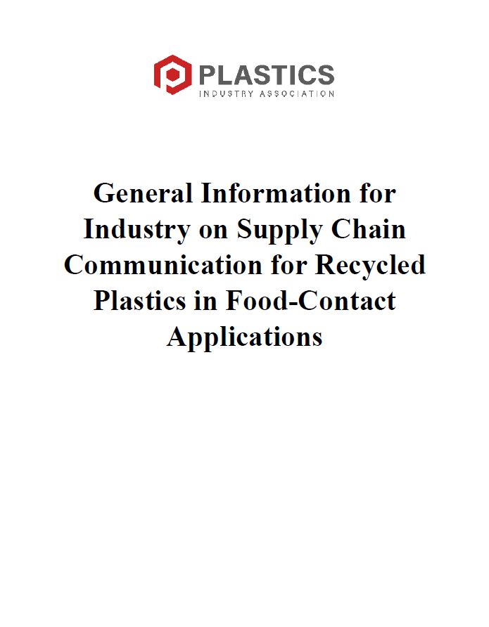 Industry Guidance for Recycled Plastics for Food-Contact